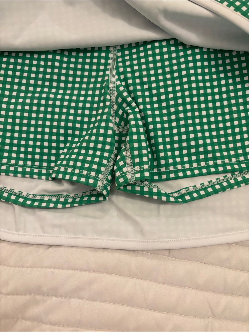 Addison bay green gingham flounce skort - Picture 4 of 5